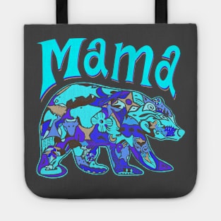 Mama Bear Blurple - funny parenting quotes Tote