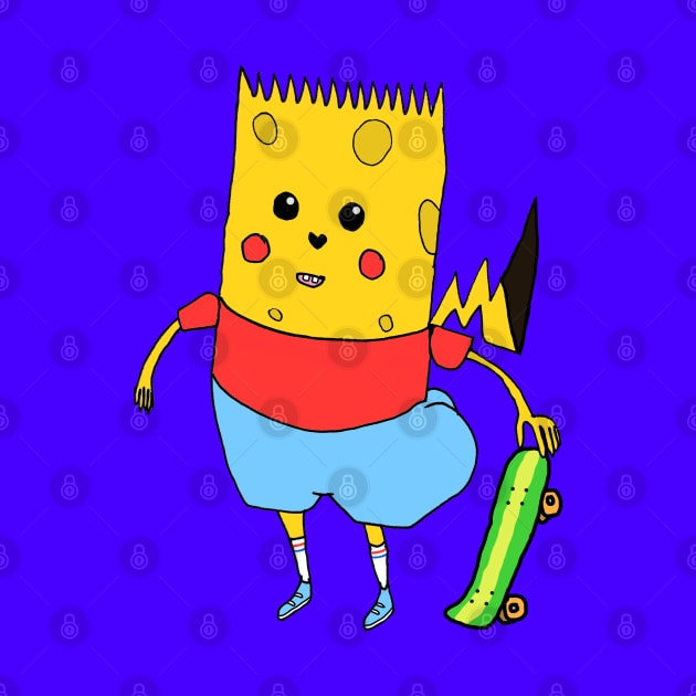 Yellow Cartoon Character - SpongeBart PikaPants Knock Off Brand Funny Parody Boot Version 2 by blueversion