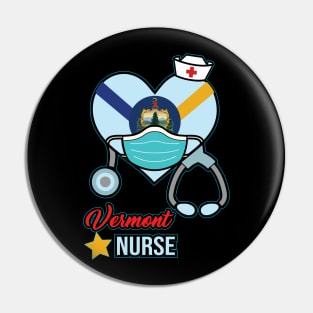 Vermont Nurse - Love RN LPN CNA State Nursing Gift Pin