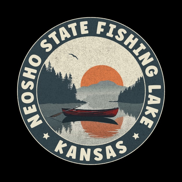 Neosho State Fishing Lake Kansas Sunset by turtlestart