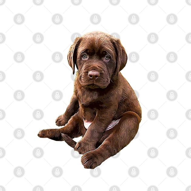 Chocolate Labrador Retriever Puppy Dog by ElegantCat