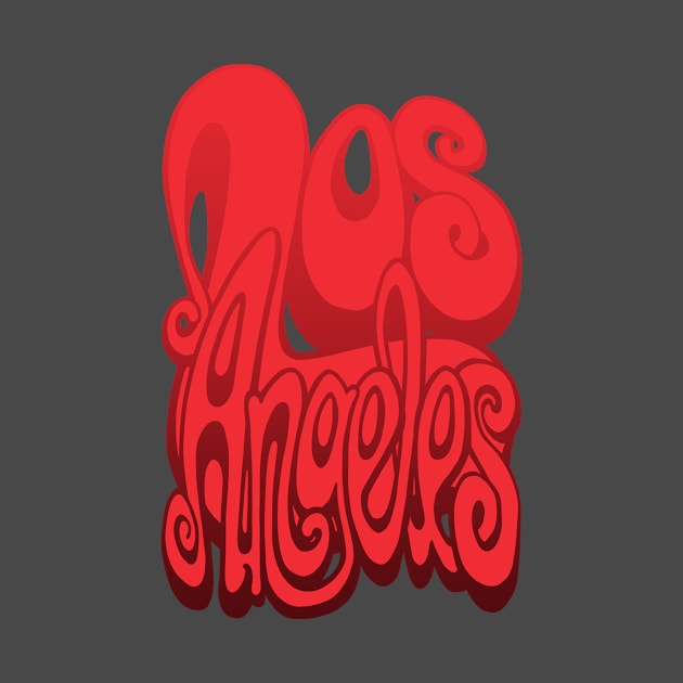 Los Angeles lettering art - cherry tomato by BigNoseArt