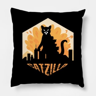 Catzilla City Cat Monster Pillow