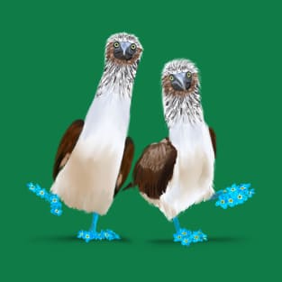Blue-footed Booby + Forget Me Not T-Shirt