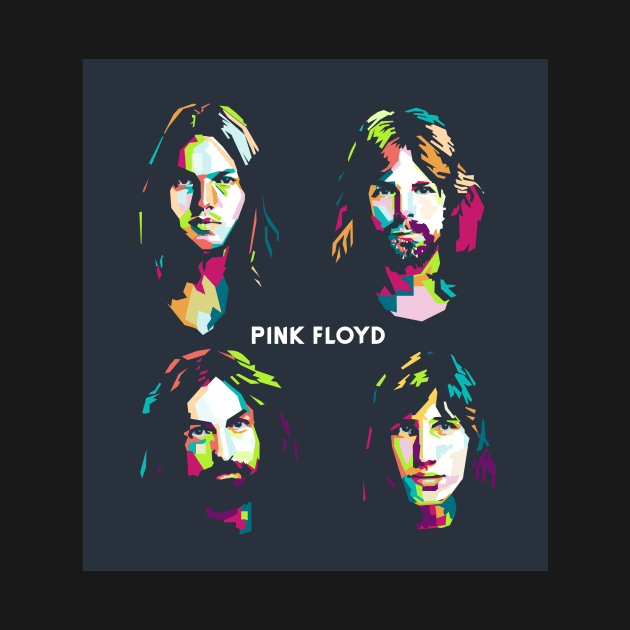 Pink Floyd In Wpap Pop Art by Hanafi