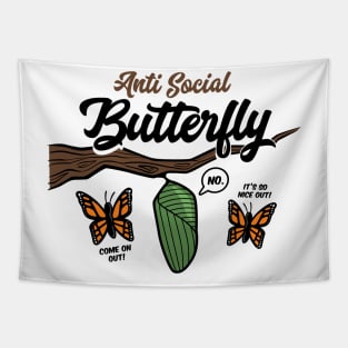 Anti Social Butterfly Tapestry