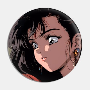 Cute Anime Girl - Annie - 90s Cartoon Style - AI Pin