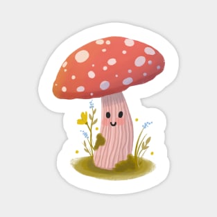 happy mushroom lad Magnet