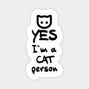 ✪ YES, I`m a Cat person ✪ Super Cute Cartoon for pet lovers Magnet