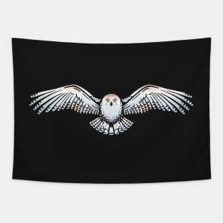 Snowy Owl Flying Tapestry