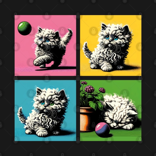 Selkirk Rex Pop Art - Cute Kitties by PawPopArt