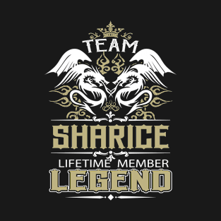 Sharice Name T Shirt -  Team Sharice Lifetime Member Legend Name Gift Item Tee T-Shirt