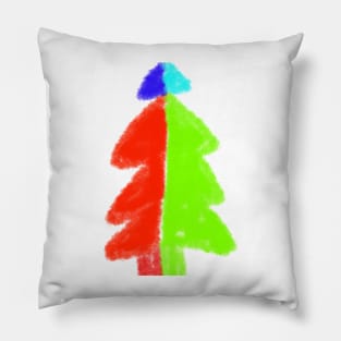 red green christmas tree file Pillow