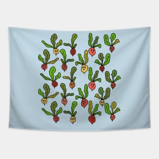 Cute and Colorful Radishes Tapestry