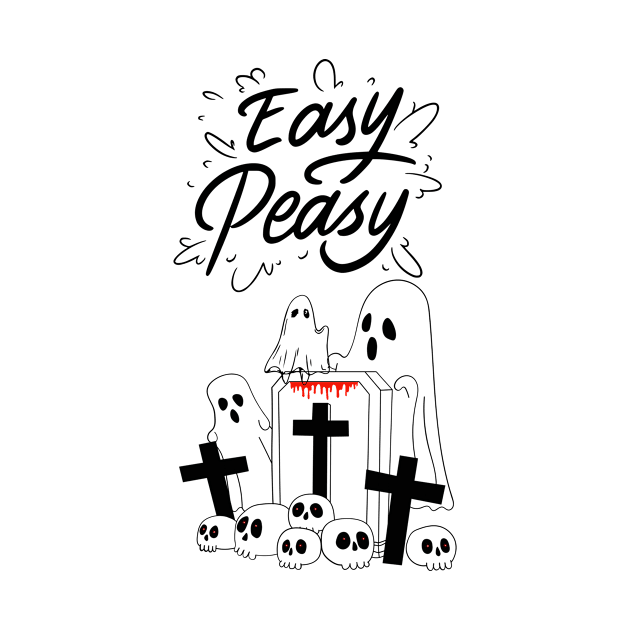 Easy Peasy Ghost Family Visiting Cemetery Halloween by 3dozecreations