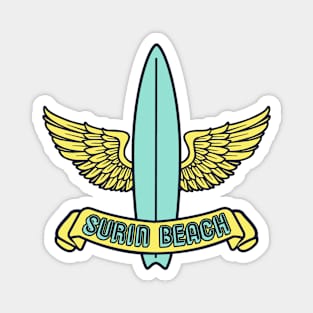 Surin Beach Thailand surfboard Magnet