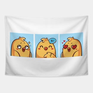 cute baby Little chick  reactions Tapestry