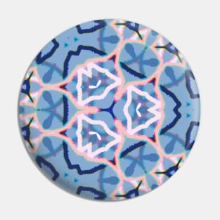 Kaleidoscope of Abstract Lines Of Soft Colors Pin