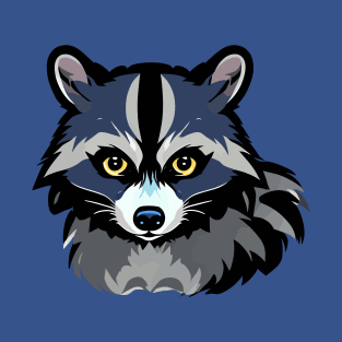 Adorable Raccoon Comic Cameo T-Shirt