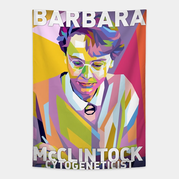 Barbara McClintock Tapestry by Shecience