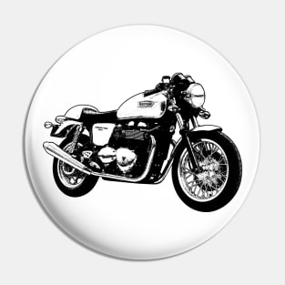 Thruxton 900 Cafe Racer Sketch Art Pin