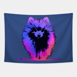 Fluffy Pomeranian Dwarf Spitz Artwork Tapestry