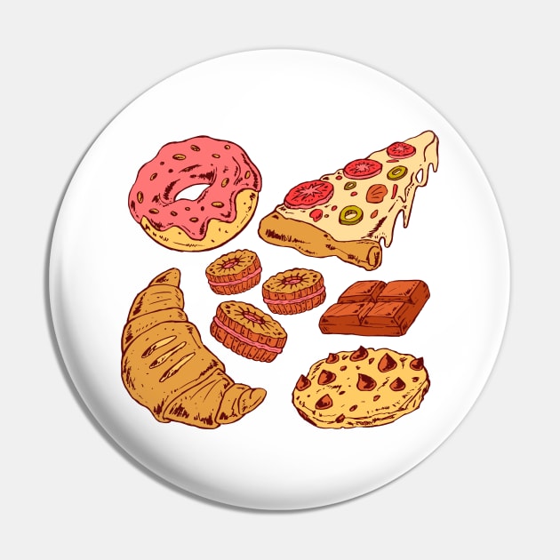 Tasty Snack Pin by Mako Design 