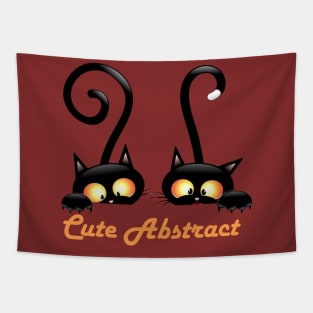 Cute Abstract One Two Three American Cat Kitty Tapestry