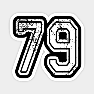 Number 79 Grungy in white Magnet