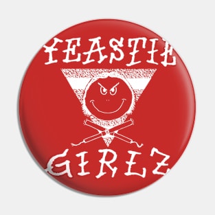 Yeastie Girlz triangle White Logo Pin