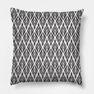 Grey Leaves Pillow