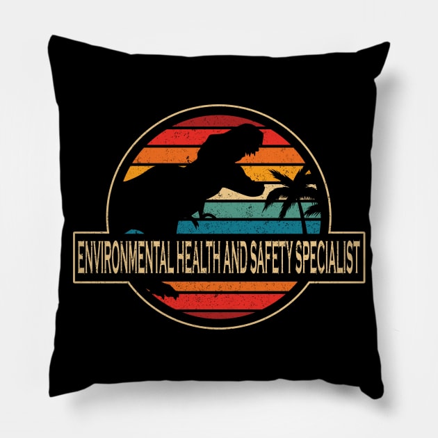 Environmental Health And Safety Specialist Dinosaur Pillow by SusanFields