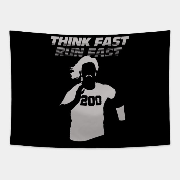 Chad Powers Think Fast Run Fast Tapestry by moringart