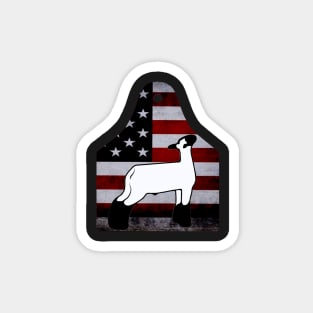 American Flag Ear Tag - Market Lamb 1 - NOT FOR RESALE WITHOUT PERMISSION Magnet