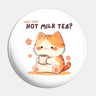 Milk Tea Kitty - Sharing a Purrfectly Sweet Treat Pin