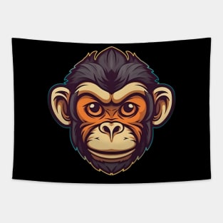 Cartoon chimpanzee monkey Tapestry