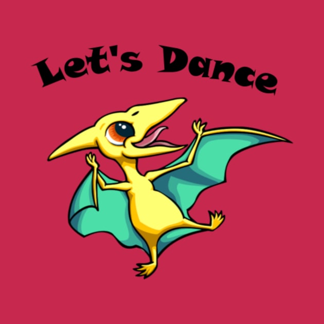 let's Dance Dino T-shirt,books,mugs,apparel,stickers by creativeminds