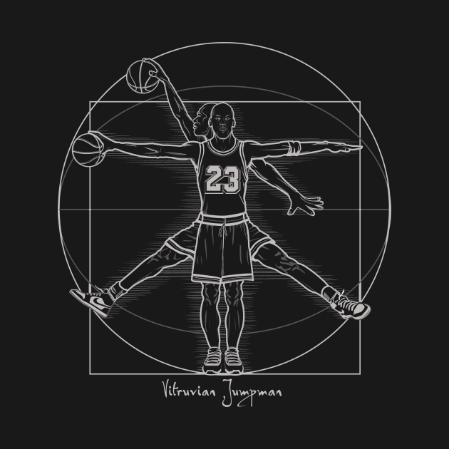 VItruvian Jumpman Negative - Michael Jordan 23 - T-Shirt