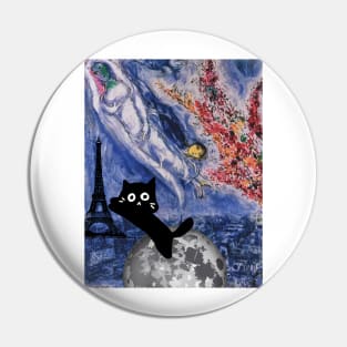 Marc Chagall and Cats Pin