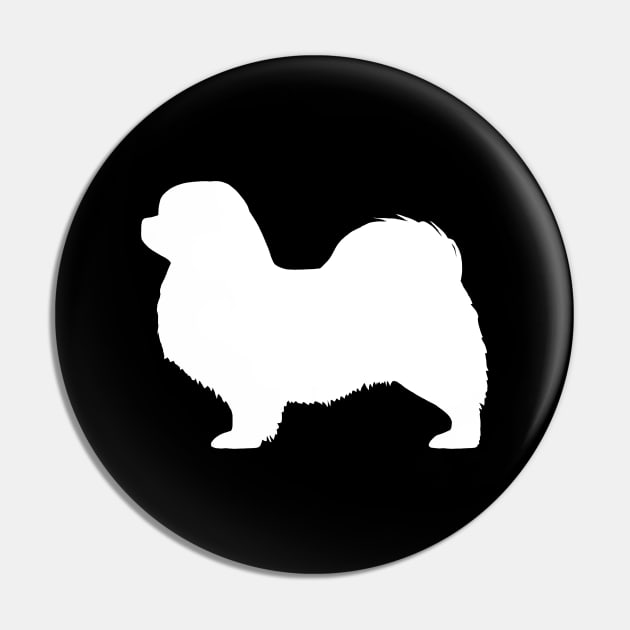 Tibetan Spaniel Silhouette Pin by Coffee Squirrel