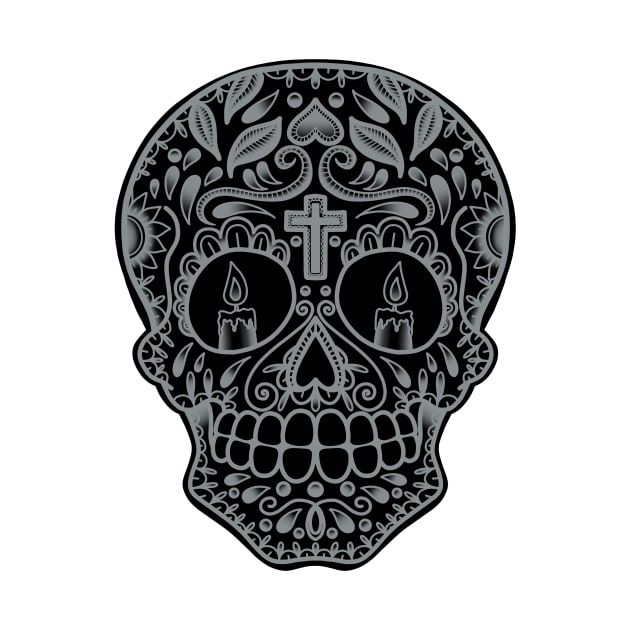 HomeSchoolTattoo SugarSkull SILVER by HomeSchoolTattoo