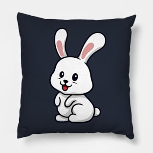 cute bunny cartoon Pillow