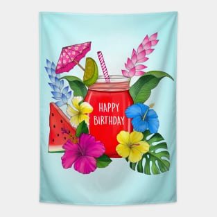 TROPICAL BIRTHDAY COCKTAIL Tapestry