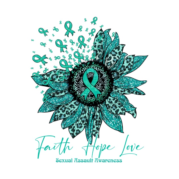 Sexual Assault Awareness - Sunflower faith hope love by vamstudio