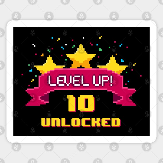 Level 10 Unlocked Stickers for Sale