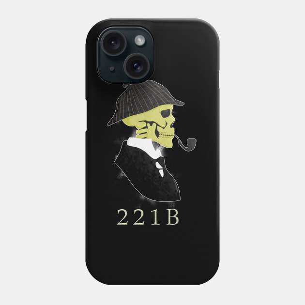 Skull-lock Holmes Phone Case by scoffin