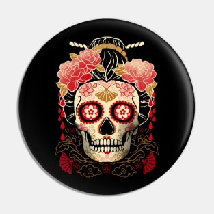 Geisha calavera skull Pin