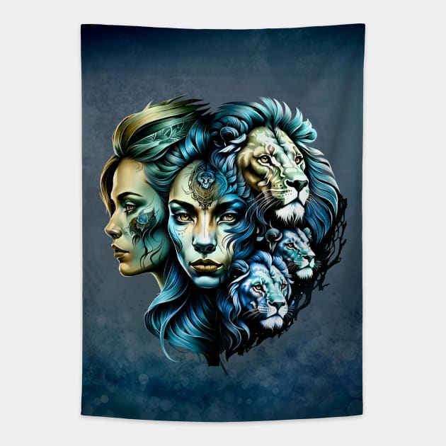 The Powerful Presence of Lions Tapestry by Nicky2342