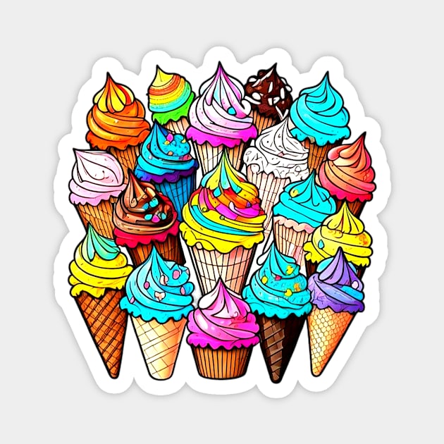 Ice Cream Collecrion Magnet by Sugarori