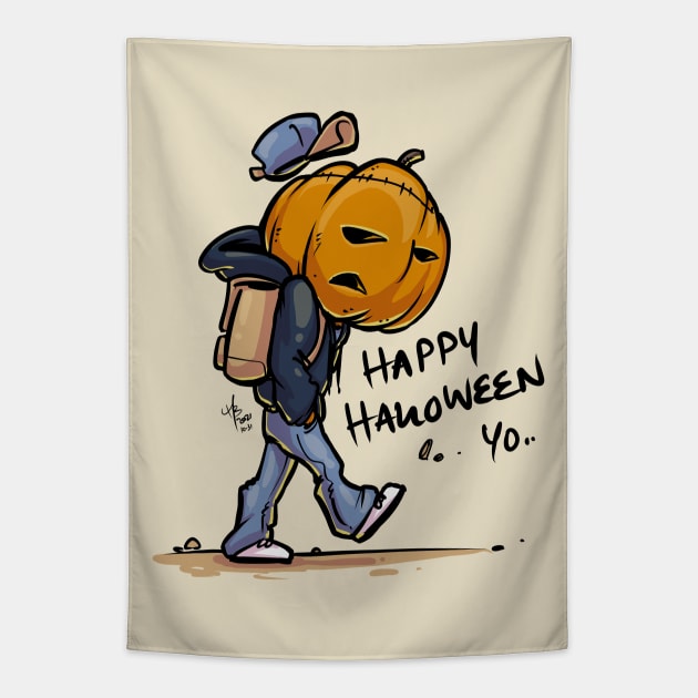 Happy Halloween v2 Tapestry by MBGraphiX